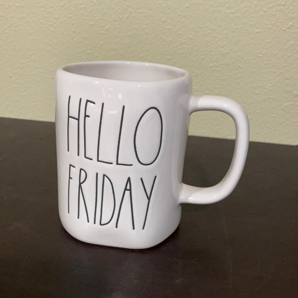 New Rae Dunn HELLO FRIDAY ceramic mug